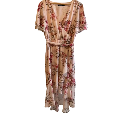 “Portmans”- Womens  Size 10 Cocktail/ evening Dress / Midi Dress Floral / Pink  