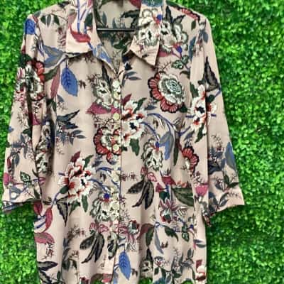 Maggie T Womens  Size 16 3/4 Sleeve Top Multicoloured 