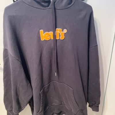 Levis Mens  Size L Hoodie Black  / Yellow 