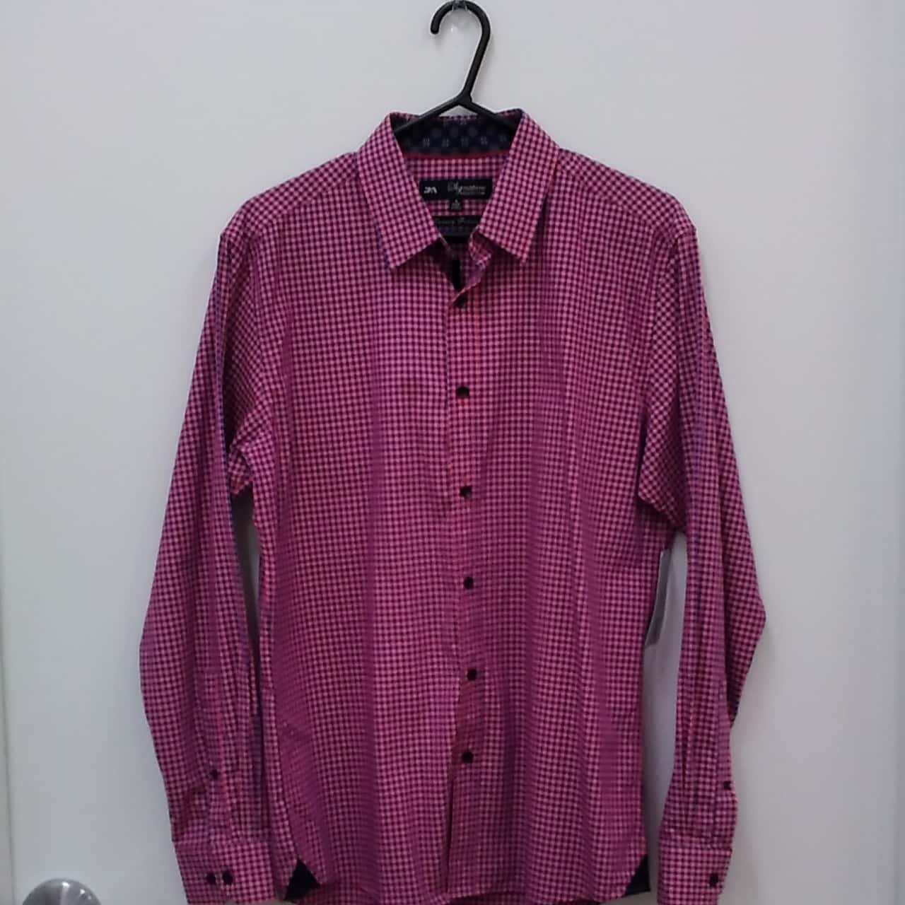 Ed Harry Medium Shirt Pink \u0026 Blue 