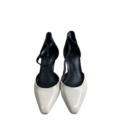 M&S  Womens  Size 5 White/Black Heel