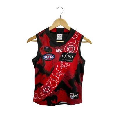 Kids AFL Aboriginal Essendon Jersey size 10