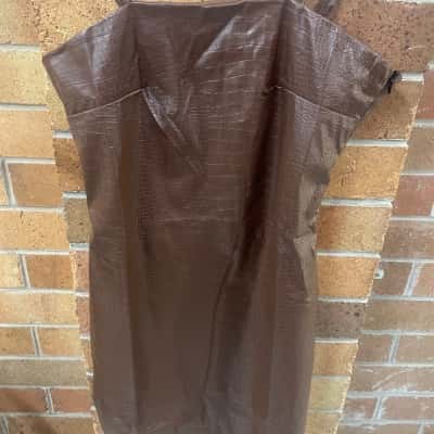 Minx & Moss Womens  Size 14 Faux Leather Dress 