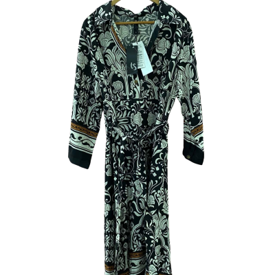 Taking Shape Women's Natural Tierra Dress Plus Size 14 Black / White Print