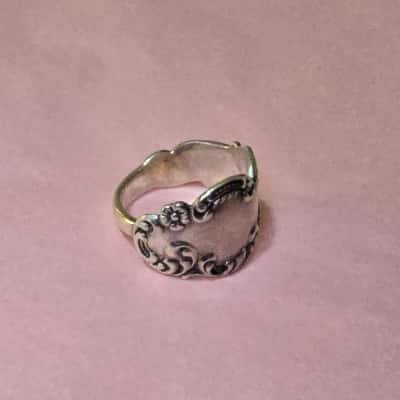  Womens Ring - Ornate Handmade silver