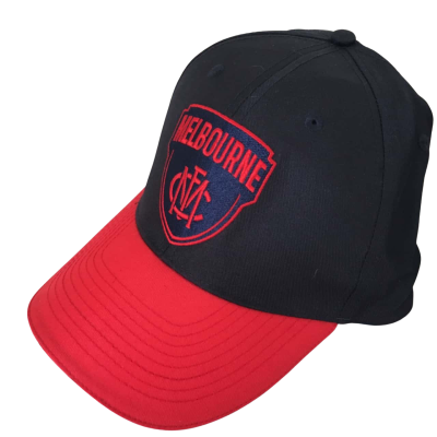 AFL Mens  Size One Size Cap Navy Blue / Red MelbourneFootball Club Cap