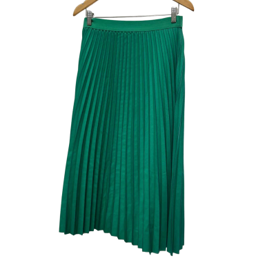 Gorman Womens Size 10 Pleated Midi Skirt Blue / Teal 