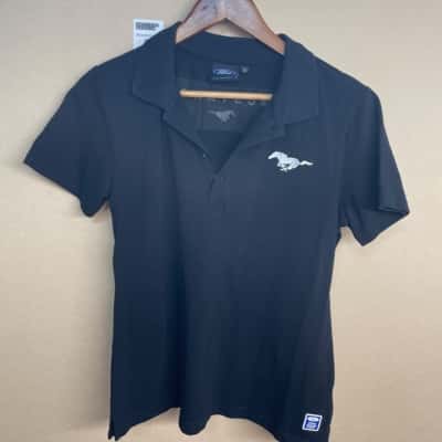 Ford Womens  Size 12 Polo Shirt Black  