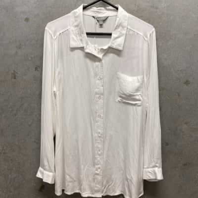 Suzannegrae Womens  Size 16 Blouse White 