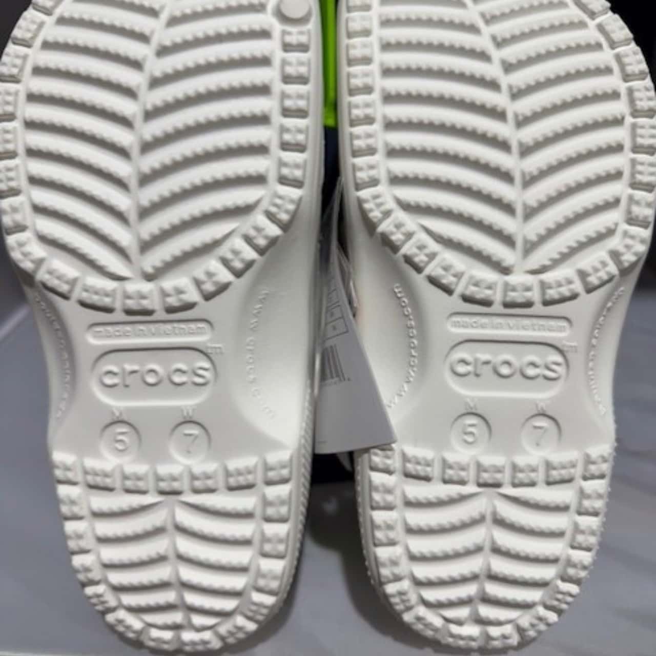 Multi White Crocs Crocs Unisex Mens 5, Womens 7- White