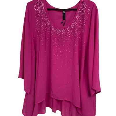 Taking Shape Womens  Size 24 Long Sleeve Shirt Pink  