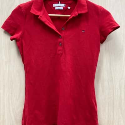 Tommy Hilfiger Womens (1)  Size XS Polo Shirt Red 