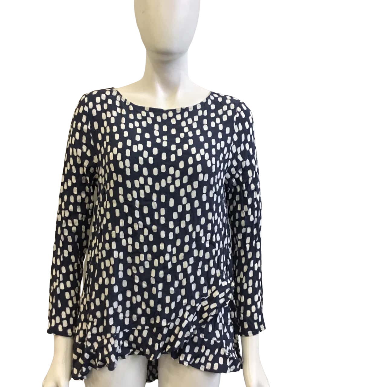 Mister Zimi Womens Size 8 Long Sleeve Blue/White Top(s)