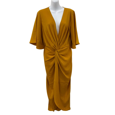FRIEND of AUDREY Womens  Size 10 Cocktail Dress Mustard 