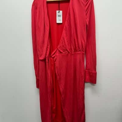 Reiss Womens  long sleeved Size 12 Maxi Dress Peach 