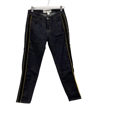 Victoria Beckham Womens  Size 26 Straight Leg Jeans Black  / Yellow 