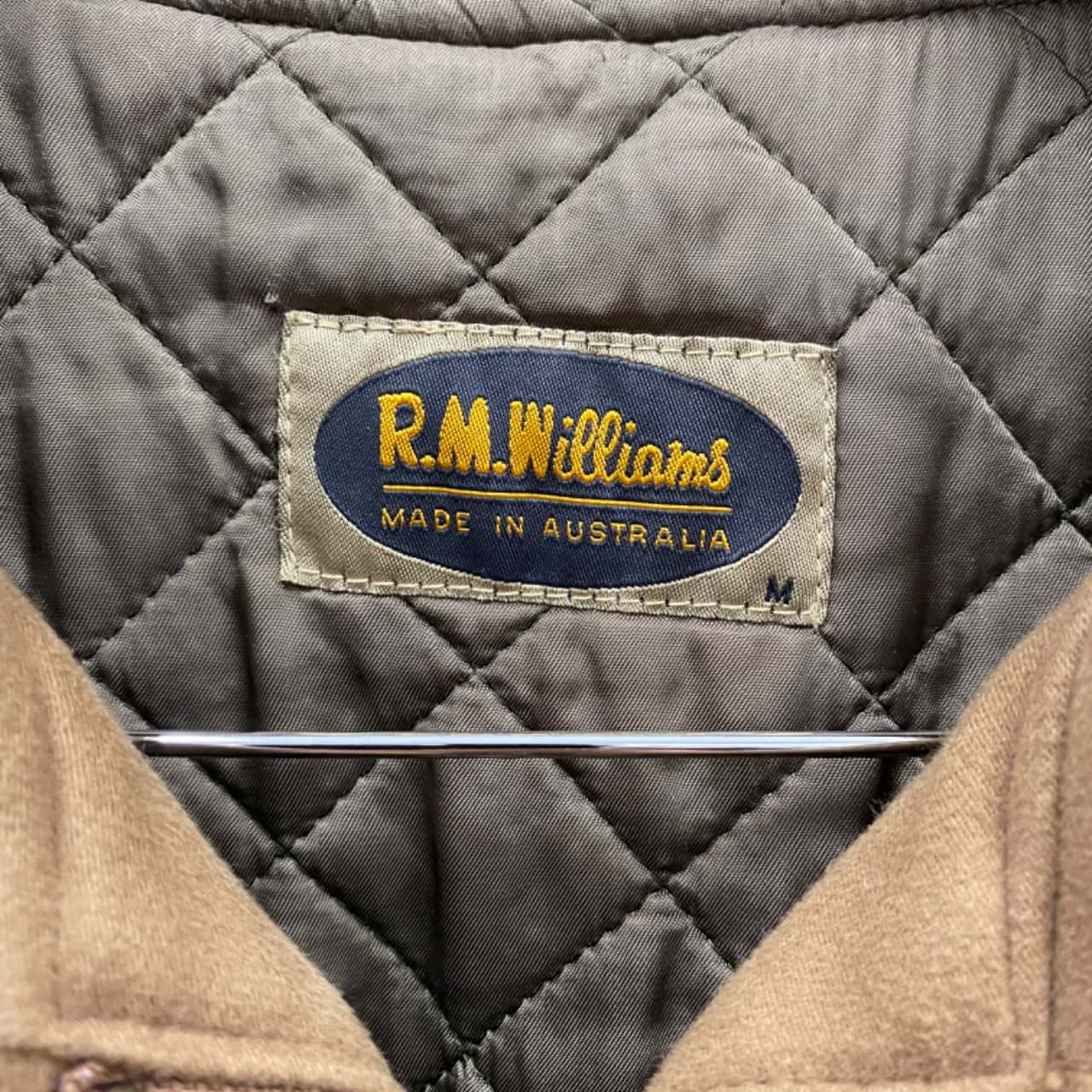 Mens RM Williams Size M Front Zipper Brown Mole Skin Jacket. (s)
