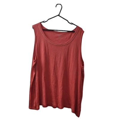 Autograph Women's Plus Size 26 Sleeveless Top in Coral 