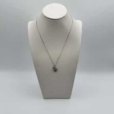  925 Clear Stone Heart Necklace 