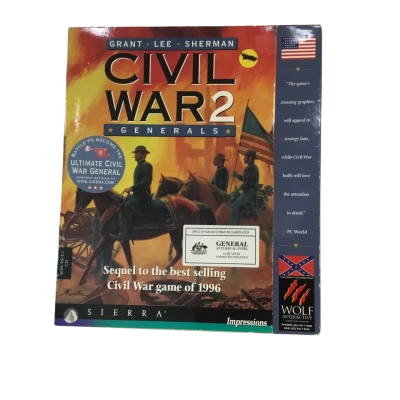 Vintage Civil War 2 General CD  Rom Game 