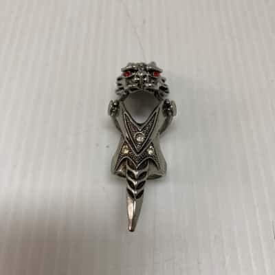 Gothic Edge: Dragon Head Spear Hinged Metal Ring #GothicJewellery #DragonRing #AlternativeFashion