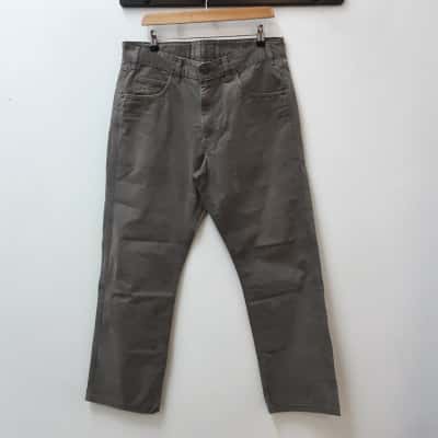 R.M. Williams Men's Size 36 Olive / Brown Stone Wash Finish Jeans 