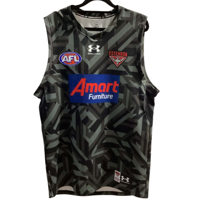 AFL / Under Armour Mens  Size L Jersey Black  / Red Essendon