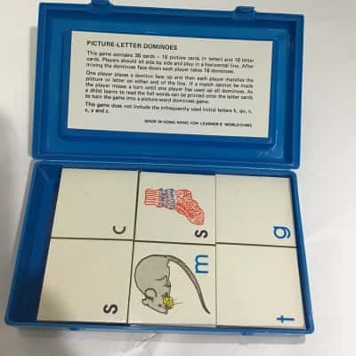 Vintage Learners World Picture-Letter Dominoes