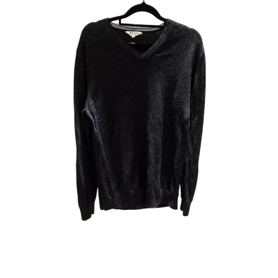 Blaq Womens  Size XL V-Neck Jumper Black  Merino Wool 