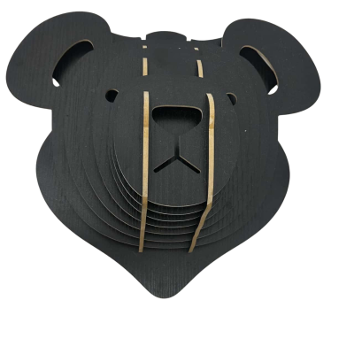 3D MDF Lazer Cut Bear Wall Hanging