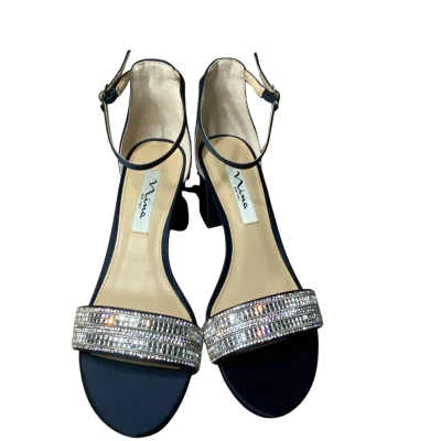 NINA New York Navy Glitter Heels Size EUR 37