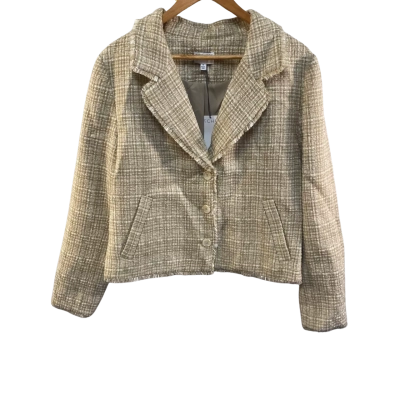 BNWT Witchery Womens  Size 16 Cropped Jacket Cream RRP $279.95