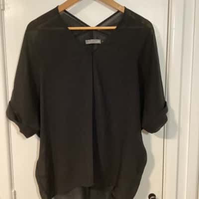 ELK sheer top  Size S Black  