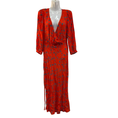 BNWT Kookai Womens  Size 34 Long Sleeve Dress / Maxi Dress Orange 