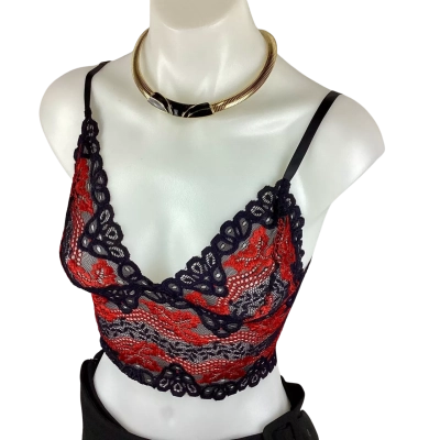 Spellbound Lingerie  Size 10 Bra Black  / Red 