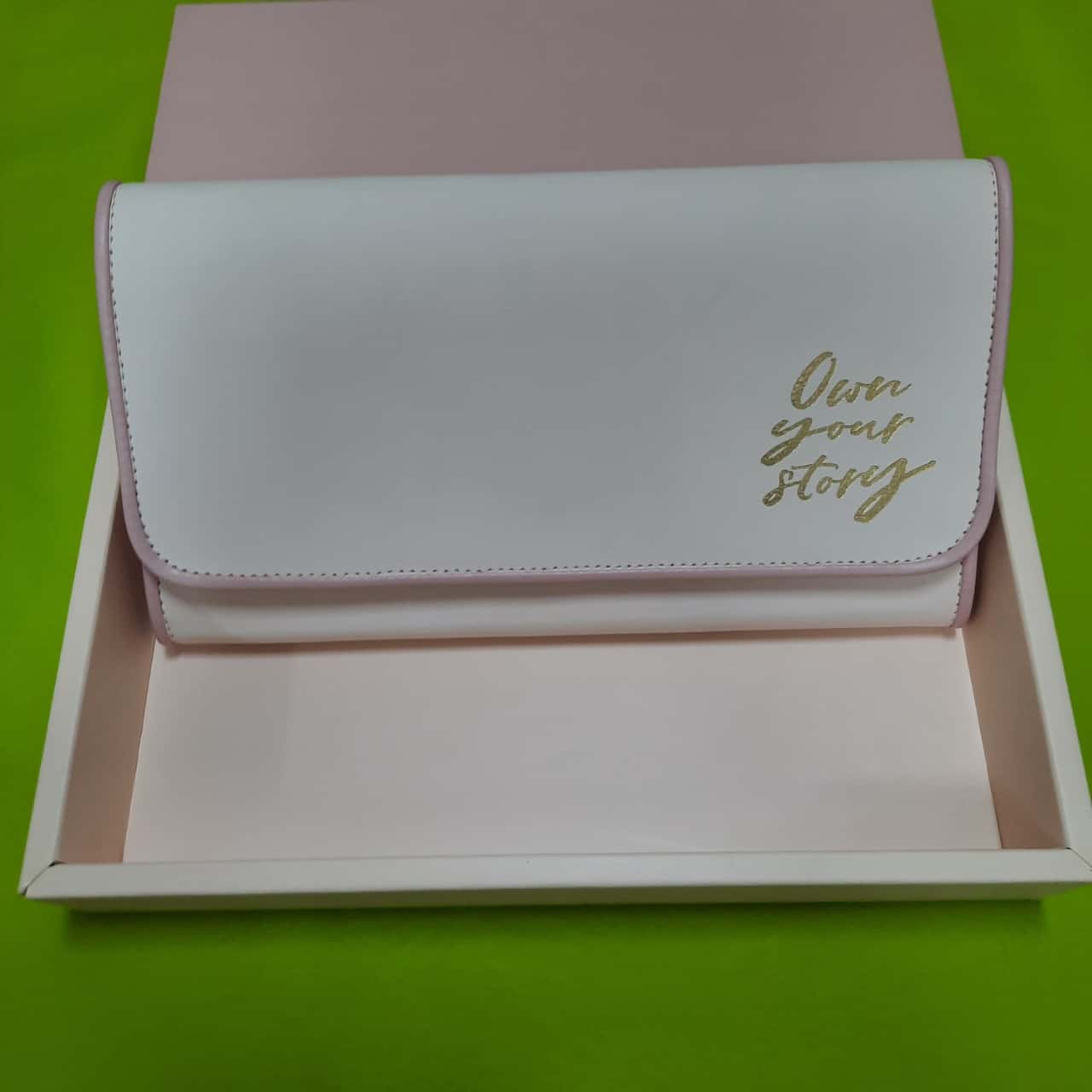 Kikki K Pink Leather Organizer Passport Wallet Clutch w/ original box (s)