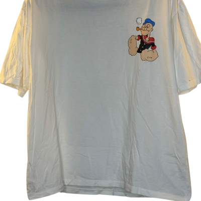Zara Womens Popeye shirt Size M White 