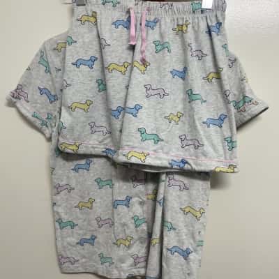 Peter Alexander Kid's Size 14 Sleepwear Set - Animal print / Grey 