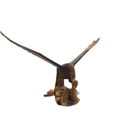 Vintage Hand Carved Eagle Feeding Pick Up Only !!
