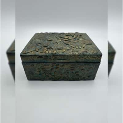 Vintage Brass Box With Wooden Inlay Rescue