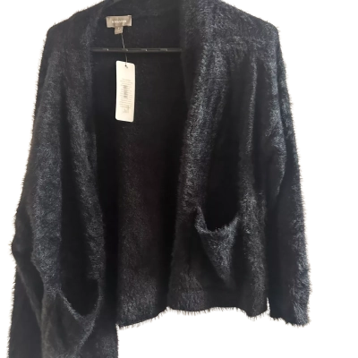 Susan Womens  Size S Button-down Cardigan Black  