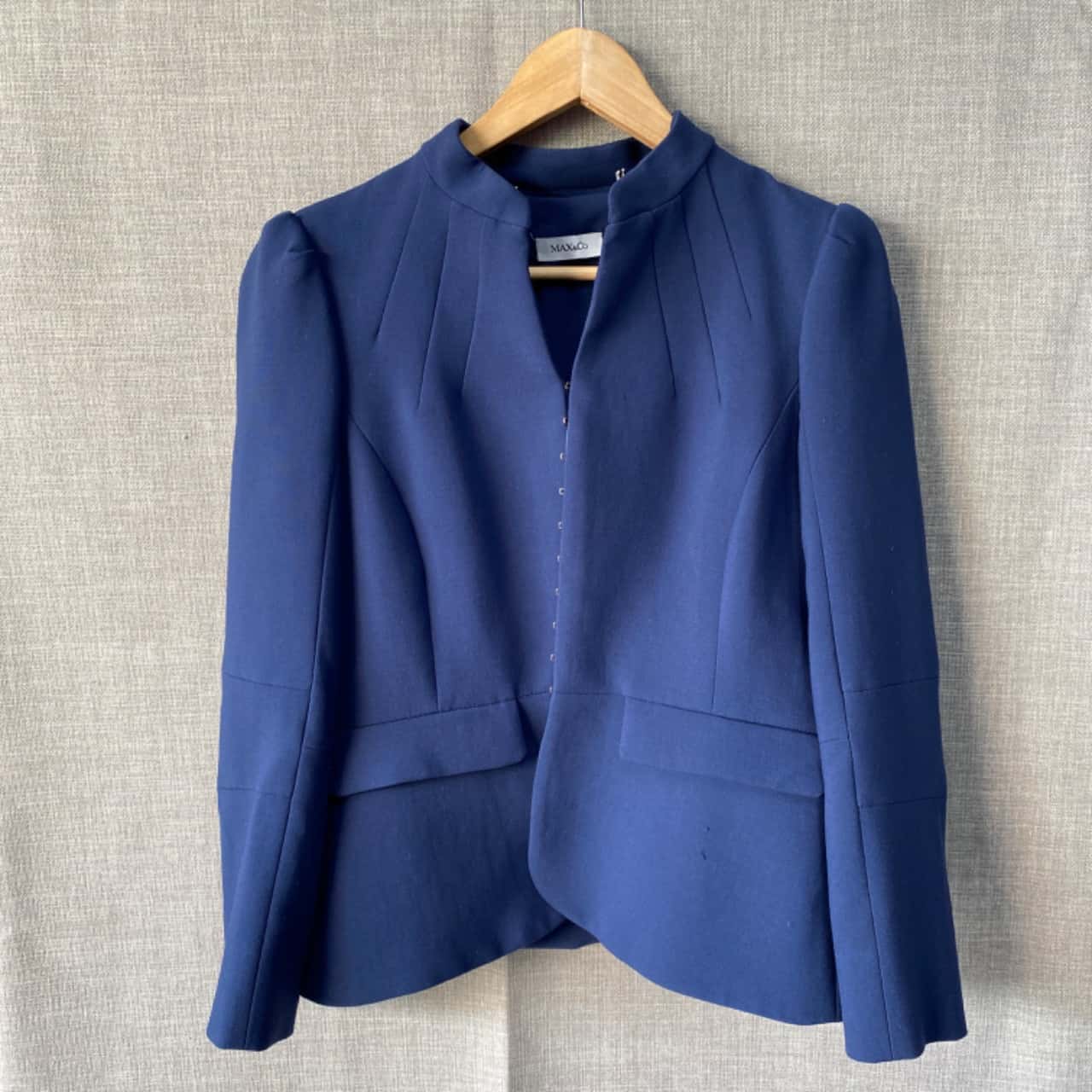 Max Co Womens 8 Navy Blue Dress size 8 And Jacket size 10 Set s max-co-womens-8-navy-blue-dress-size-8-and-jacket-size-10-set-s