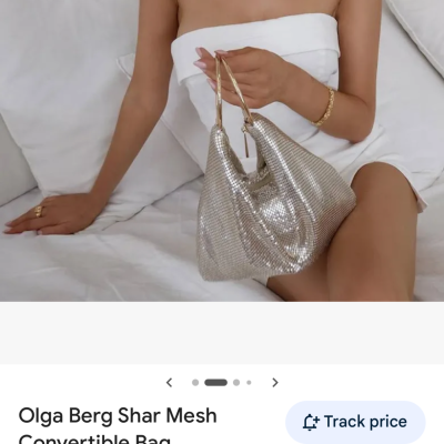 Olga Berg Womens Evening Bag Silver 