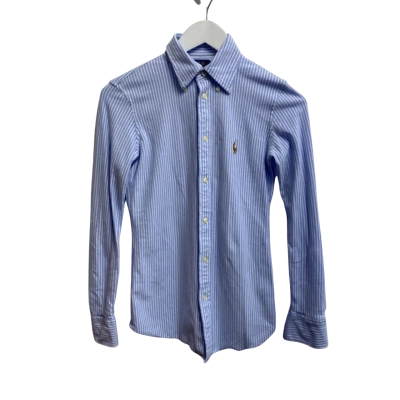 Polo Ralph Lauren Man Size XS Long Sleeve Shirt / Polo Shirt Blue / Striped 