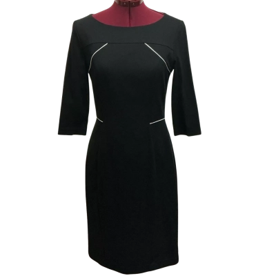 Cue Womens  Size 10 Casual Dress Black  / White 