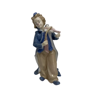 Ceramic Clown Playing Violin 