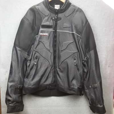 Dri Rider Mens  Size XXXXL Black  three piece removable lining Dri-Mesh motorcycle jacket