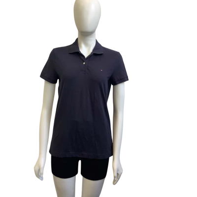Tommy Hilfiger Womens  Size M Short Sleeve Polo Navy