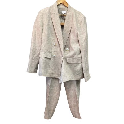 Witchery Womens  Size 14 Blazer /Pants Set Brown / Natural 