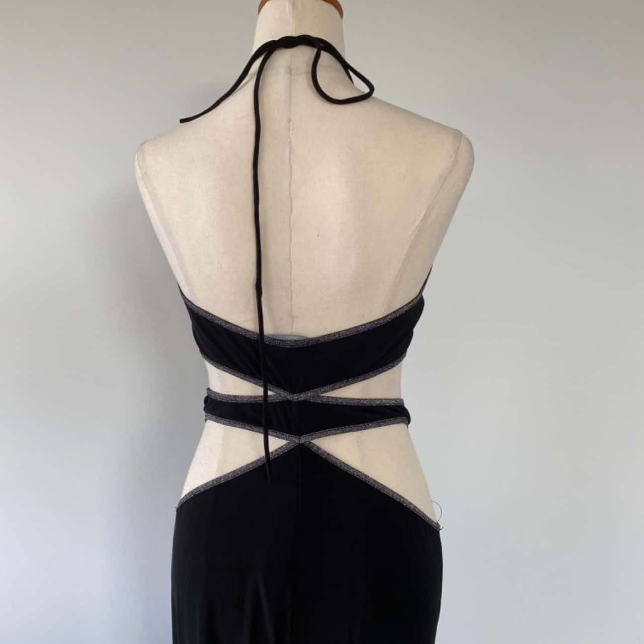Symphony Cut Out Halter Jumpsuit Black